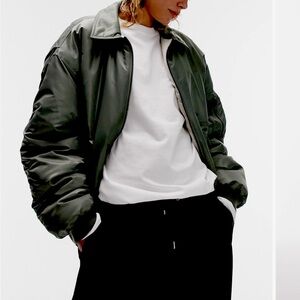 Topshop Oversized Reversible Bomber Jacket